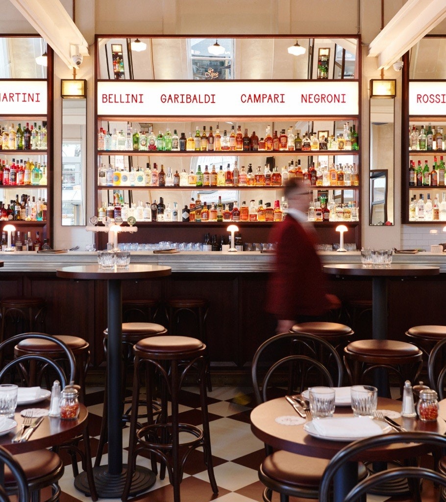 A restuarant's main bar.